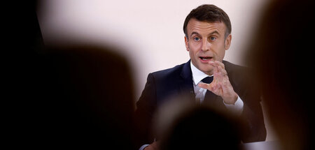 Emmanuel Macron im Élysée-Palast am Dienstag