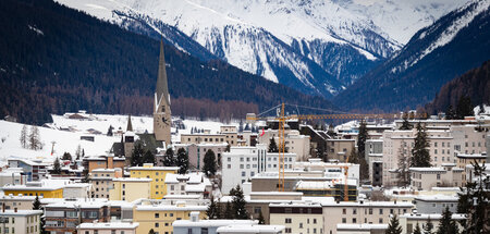 In dieser Umgebung fühlen sich Spitzenpolitiker wohl: Davos im K... In dieser Umgebung fühlen sich Spitzenpolitiker wohl: Davos im K...