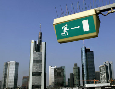 »Notleidende Banken«: Skyline von Frankfurt am Main
