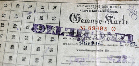 Lebensmittelkarte in den Ghettos Lebensmittelkarte in den Ghettos