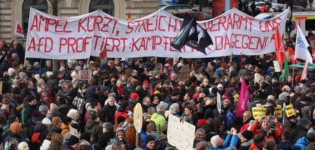 Demonstranten am vergangenen Sonntag in München