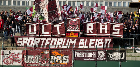 BFC-Fans kämpfen für ihr Stadion. So wie hier beim Spiel gegen F...