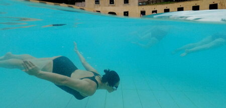 Schwimmerinnen haben ihre Regeln und Rituale – alles läuft in ge...