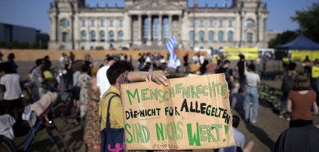 Demonstration gegen das »Gemeinsame Europäische Asylsystem« (GEA...