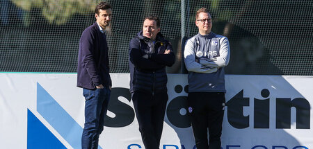 Mathias Tillmann (links) im Trainingslager in Albufeira (5.1.202