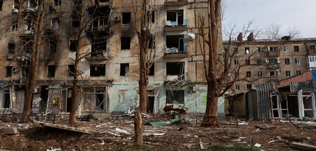 Seit Monaten umkämpft: Zerstörte Häuser in der strategisch wicht...