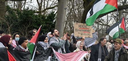 Protest gegen den Besuch des israelischen Präsidenten Isaac Herz...