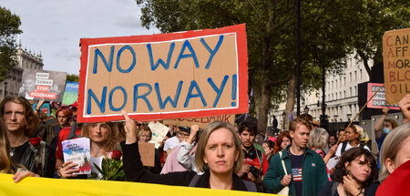Klimaschutzaktivisten protestierten bereits im September, hier i...