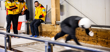 Da geht’s runter: Leistungstest des Skeleton-Nationalteams in Ob...