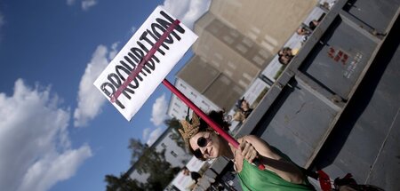 Für Aufklärung statt Verbote. Auf der Hanfparade (Berlin, 11.8.2...