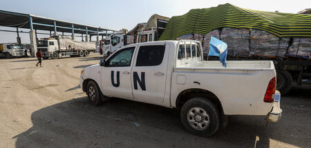 UN-Hilfslieferungen nach Gaza werden von der israelischen Armee 