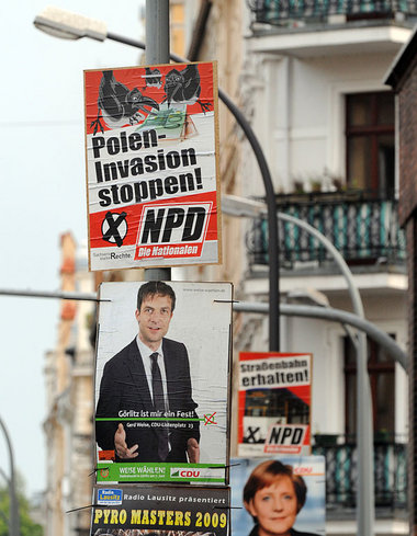 Mit ausländerfeindlichen Ressentiments warb die NPD um Wähler