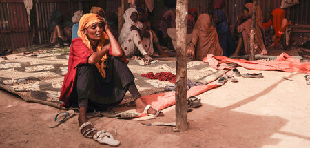 Schmugglerhaus in Bosaso mit einer Mahlzeit am Tag: Eine Gruppe ...