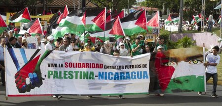 Solidaritätsdemonstration mit Palästina in Managua (14.7.2014)