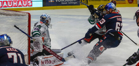 Hoffnung auf den direkten Aufstieg: Die Kassel Huskies im Spiel ... Hoffnung auf den direkten Aufstieg: Die Kassel Huskies im Spiel ...