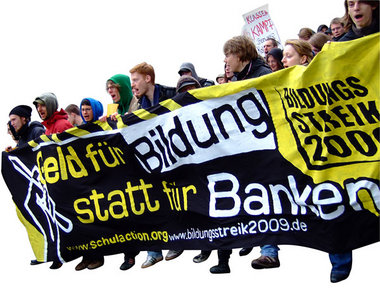 Warmlaufen für den »Bildungsstreik« – Schüler bei den Sozialprot... Warmlaufen für den »Bildungsstreik« – Schüler bei den Sozialprot...