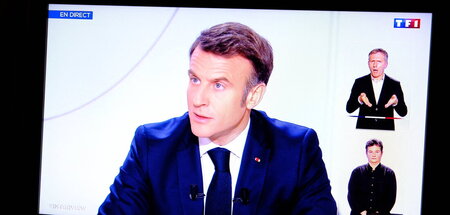 Erhöht in der Ukraine wöchentlich den Einsatz: Präsident Emmanue...