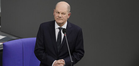 Bundeskanzler Scholz am Mittwoch im Bundestag