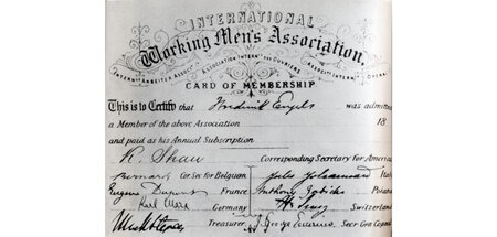 Friedrich Engels’ Mitgliedsbuch der Ersten Internationale