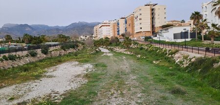 Früher floss hier Wasser: Rio Chíllar in Nerja, März 2024