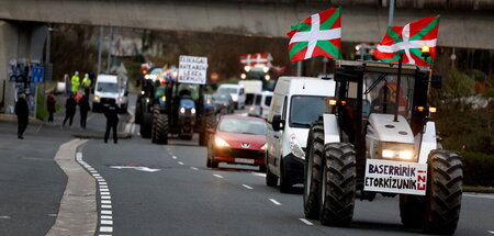Protest gegen Preisdruck, Steuern und Umweltregulierung im baski...
