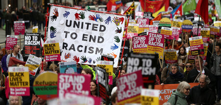 Demonstration gegen Rassismus in London