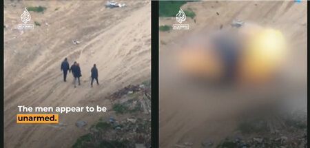 Gezielt getötet: Standbild aus dem Drohnenvideo der israelischen...