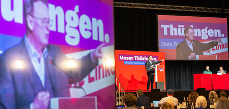 Weiß, was er nicht will: Bodo Ramelow (Die Linke) beim Landespar... Weiß, was er nicht will: Bodo Ramelow (Die Linke) beim Landespar...