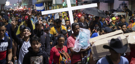 Demonstration von Geflüchteten im mexikanischen Tapachula (6.6.2