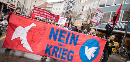Ostermarschierer im vergangenen Jahr in München (8.4.2023)