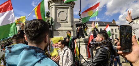 Demonstration am Montag in Brüssel gegen die antikurdischen Angr...