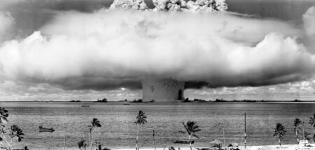 Globaler Fingerabdruck. Der Fallout von Atombombentests wie hier...