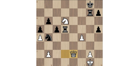 Der Kulminationspunkt: Magnus Carlsen droht mit dem Sidestep 31.... Der Kulminationspunkt: Magnus Carlsen droht mit dem Sidestep 31....
