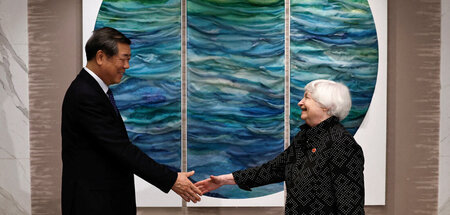 Guck mal, wer da spricht: US-Finanzministerin Janet Yellen mit d... Guck mal, wer da spricht: US-Finanzministerin Janet Yellen mit d...