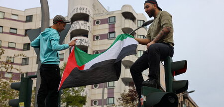 Solidaritätskundgebung für Gaza am 1. Mai in Berlin-Kreuzberg