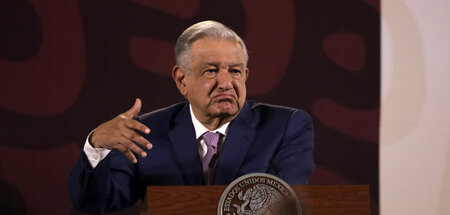 Der mexikanische Präsident Andres Manuel Lopez Obrador am Donner