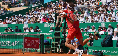 Stefanos Tsitsipas in der Offensive
