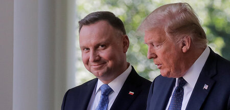 Auf dem Höhepunkt ihrer Beziehung: Andrzej Duda und Donald Trump...