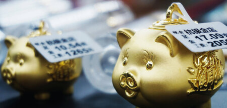 Die Zentralbank in Beijing hat allein im Januar 228 Tonnen Gold ...