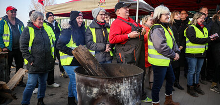 Zwischendurch Belustigung: Der sächsische Ministerpräsident besu...