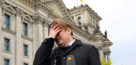 Muss sich verstecken: Maximilian Krah, AfD-Spitzenkandidat für d...