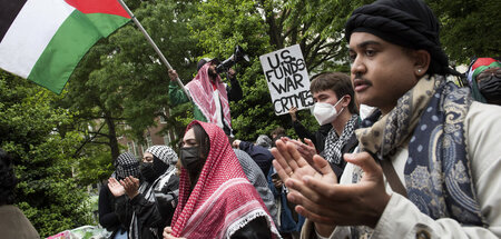 Studentenprotest gegen Israels Krieg in Gaza am Sonnabend an der...