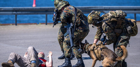 Verschiedene Bundeswehr-Einheiten üben die Sicherung von kritisc...
