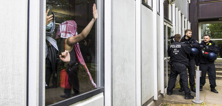 Räumung des Protestcamps an der FU Berlin am 7. Mai