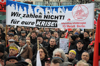 Demonstrationen am 28. März wie hier in Berlin und in Frankfurt/...