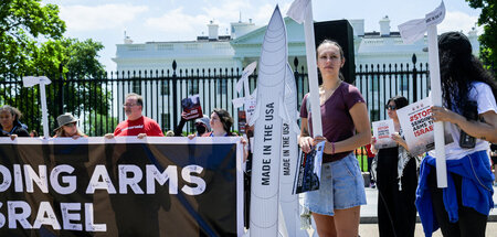 »Stoppt die Waffenlieferungen an Israel«: Protest vor dem Weißen...