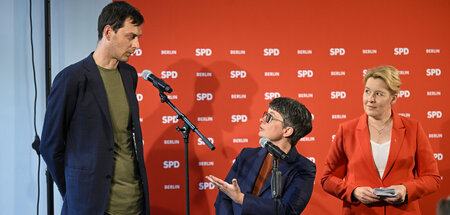 Giffeys Wunschkandidaten: Martin Hikel (l.) und Nicola Böcker-Gi...