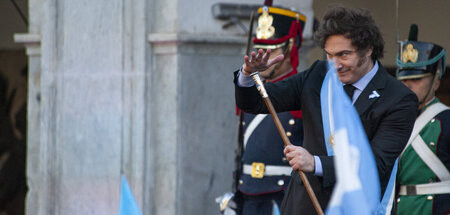 Setzt sich gern in Szene: Argentiniens Staatschef Javier Milei b...