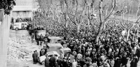 Massendemonstration nach faschistischem Bombenanschlag auf CGIL-... Massendemonstration nach faschistischem Bombenanschlag auf CGIL-...