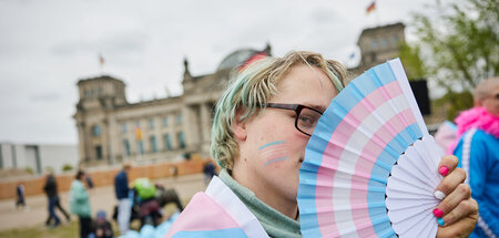 Protest gegen das Selbstbestimmungsgesetz der Ampelregierung in ...